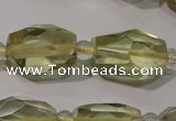 CLQ258 15.5 inches 10*14mm – 12*16mm faceted nuggets lemon quartz beads