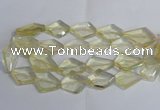 CLQ265 15.5 inches 20*25mm - 30*35mm faceted freeform lemon quartz beads