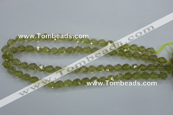 CLQ302 15.5 inches 8mm faceted nuggets lemon quartz beads