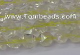 CLQ312 15.5 inches 8mm faceted nuggets lemon quartz beads