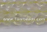 CLQ313 15.5 inches 10mm faceted nuggets lemon quartz beads