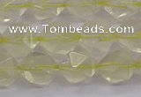 CLQ314 15.5 inches 12mm faceted nuggets lemon quartz beads