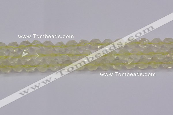 CLQ314 15.5 inches 12mm faceted nuggets lemon quartz beads