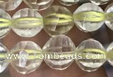 CLQ321 15.5 inches 6mm faceted round natural lemon quartz beads