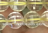 CLQ323 15.5 inches 10mm faceted round natural lemon quartz beads