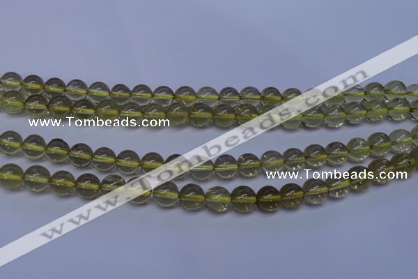 CLQ352 15 inches 8mm round natural lemon quartz beads wholesale