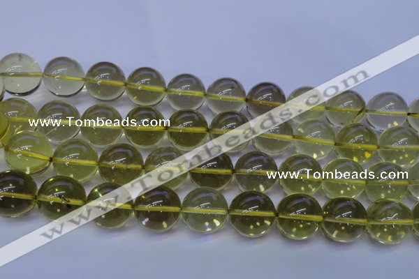 CLQ356 15 inches 16mm round natural lemon quartz beads wholesale