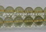 CLQ53 15.5 inches 12mm round natural lemon quartz beads wholesale