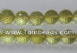 CLQ56 15.5 inches 8mm faceted round natural lemon quartz beads