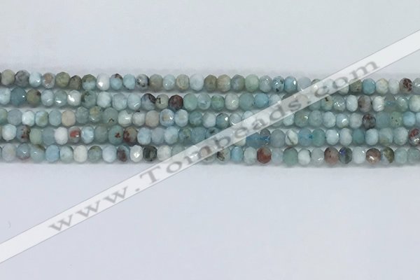 CLR100 15.5 inches 2*3mm faceted rondelle larimar gemstone beads