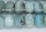 CLR103 15.5 inches 5*8mm faceted rondelle larimar gemstone beads