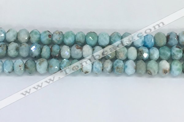 CLR104 15.5 inches 5*9mm faceted rondelle larimar gemstone beads