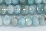 CLR110 15.5 inches 3*5mm faceted rondelle natural larimar beads