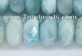 CLR114 15.5 inches 5*9mm faceted rondelle natural larimar beads