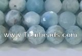 CLR118 15.5 inches 5.5mm faceted round larimar gemstone beads
