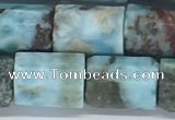 CLR123 15.5 inches 8*12mm faceted tube larimar gemstone beads