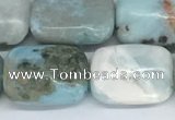 CLR127 15.5 inches 10*14mm rectangle larimar gemstone beads