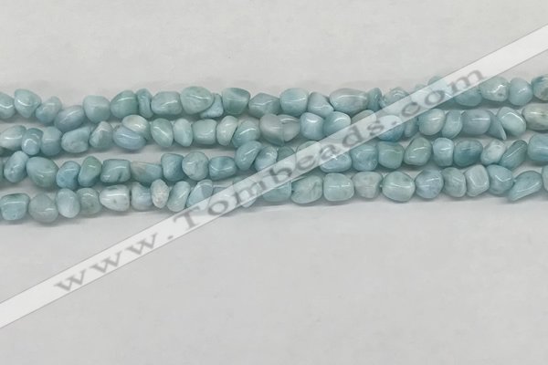 CLR134 15.5 inches 3*4mm - 4*6mm chips natural larimar gemstone beads