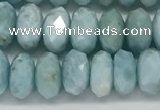 CLR140 15.5 inches 4*8mm faceted rondelle natural larimar beads