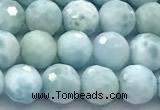 CLR154 15 inches 7mm faceted round larimar gemstone beads