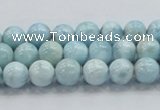 CLR16 15.5 inches 8mm round grade A natural larimar gemstone beads