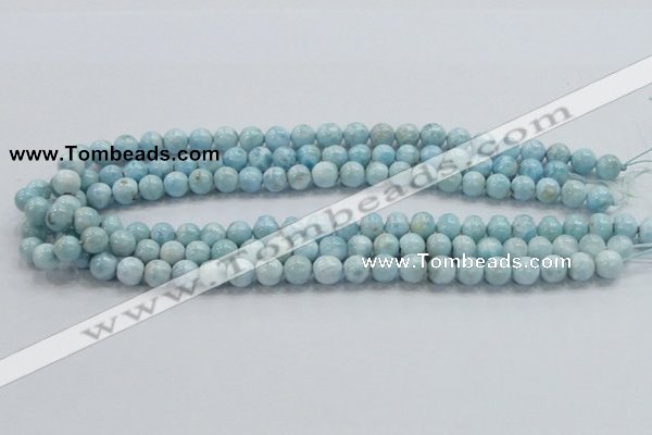 CLR16 15.5 inches 8mm round grade A natural larimar gemstone beads