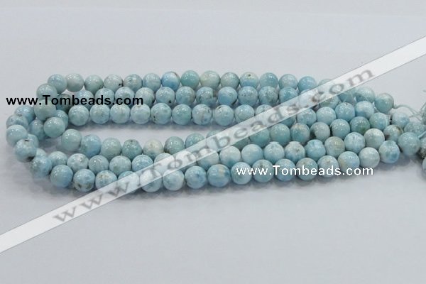 CLR17 15.5 inches 10mm round grade A natural larimar gemstone beads