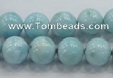 CLR18 15.5 inches 12mm round grade A natural larimar gemstone beads