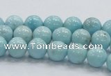 CLR19 15.5 inches 10mm round grade AA natural larimar gemstone beads