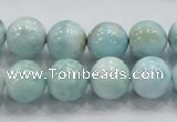 CLR20 15.5 inches 12mm round grade AA natural larimar gemstone beads