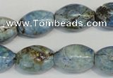 CLR206 15.5 inches 13*18mm rice larimar gemstone beads