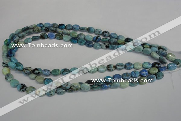 CLR214 15.5 inches 8*10mm oval larimar gemstone beads