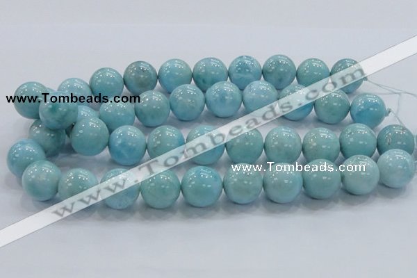 CLR23 15.5 inches 18mm round grade AA natural larimar gemstone beads