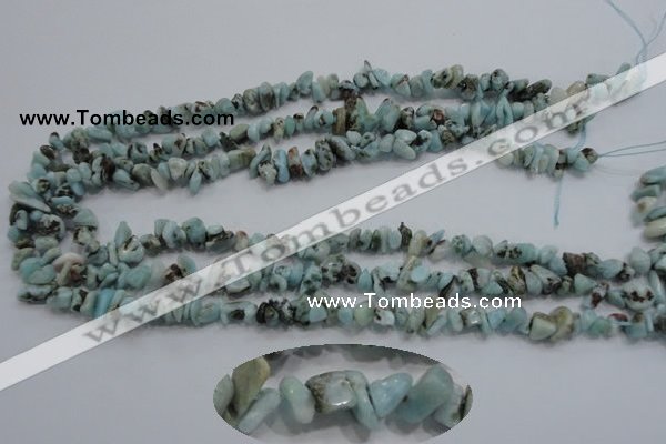 CLR30 15.5 inches natural larimar gemstone chip beads wholesale