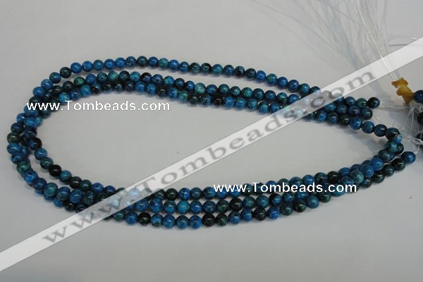 CLR300 15.5 inches 4mm round dyed larimar gemstone beads