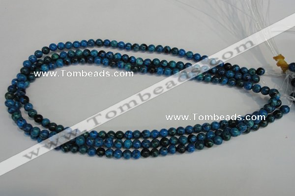 CLR301 15.5 inches 6mm round dyed larimar gemstone beads