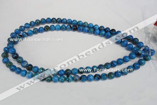 CLR302 15.5 inches 8mm round dyed larimar gemstone beads