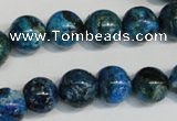 CLR304 15.5 inches 12mm round dyed larimar gemstone beads