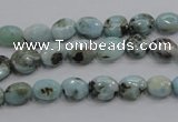 CLR35 15.5 inches 6*8mm oval natural larimar gemstone beads