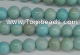 CLR350 15.5 inches 4mm round dyed larimar gemstone beads