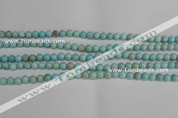 CLR350 15.5 inches 4mm round dyed larimar gemstone beads