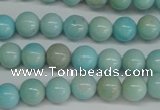 CLR351 15.5 inches 6mm round dyed larimar gemstone beads