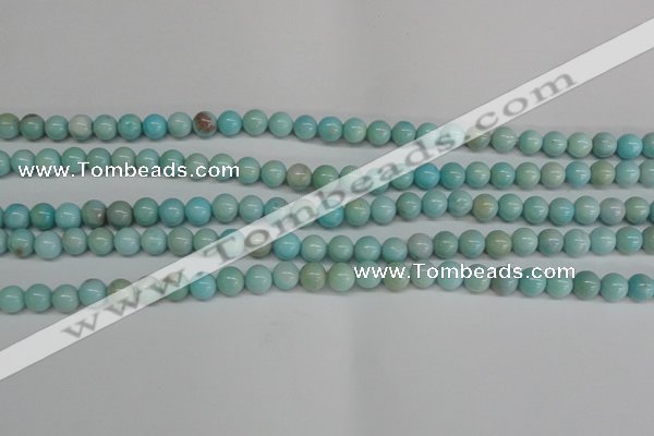 CLR351 15.5 inches 6mm round dyed larimar gemstone beads