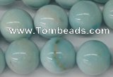 CLR355 15.5 inches 14mm round dyed larimar gemstone beads