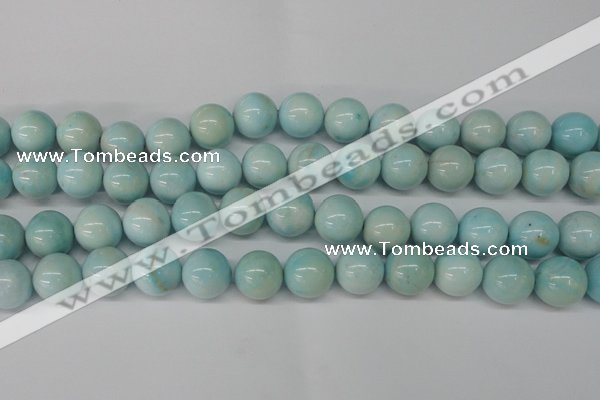 CLR355 15.5 inches 14mm round dyed larimar gemstone beads