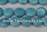 CLR360 15.5 inches 10mm flat round dyed larimar gemstone beads