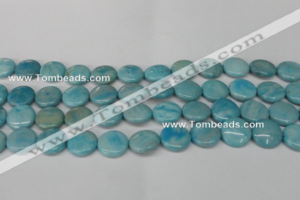 CLR364 15.5 inches 18mm flat round dyed larimar gemstone beads