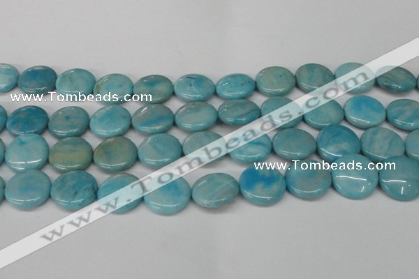 CLR365 15.5 inches 20mm flat round dyed larimar gemstone beads