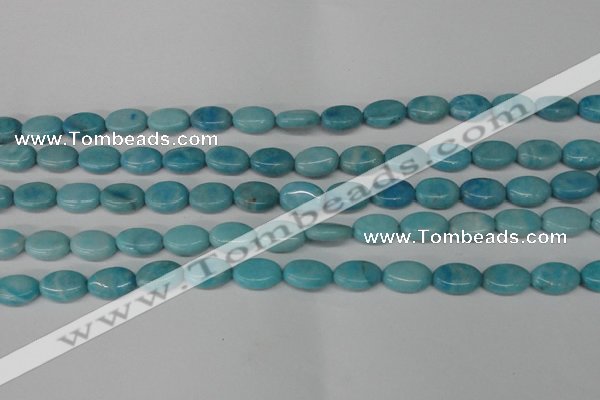CLR371 15.5 inches 8*12mm oval dyed larimar gemstone beads