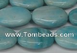 CLR375 15.5 inches 15*20mm oval dyed larimar gemstone beads